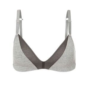All.You. LIVELY Women's All Day Deep V No Wire Bra in Heather Gray 34B
